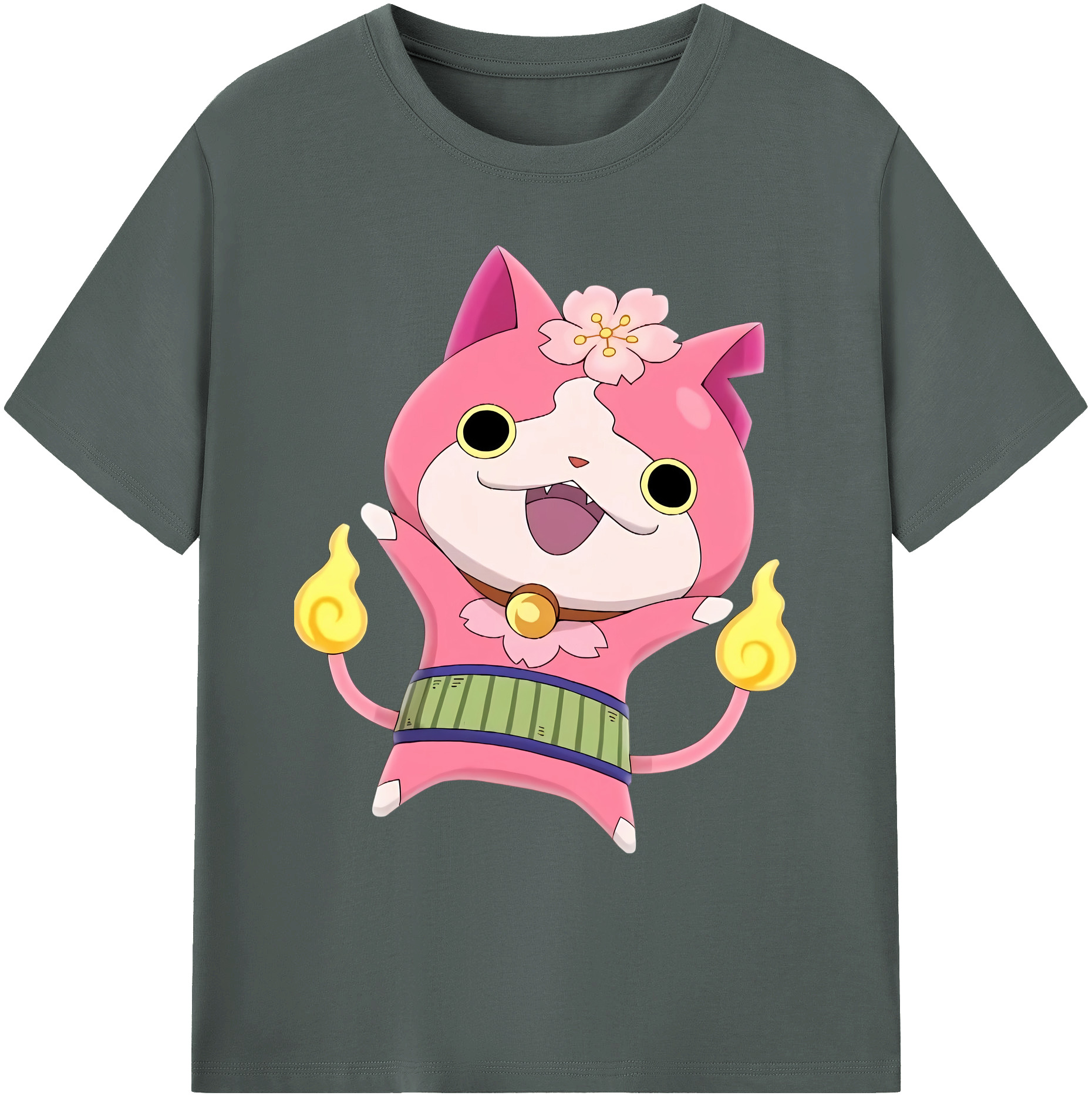 （画像用） 妖怪ウォッチ Yo-kai Watch 綿100％ メンズ半袖Tシャツ｜肌触りやわらか＆通気性